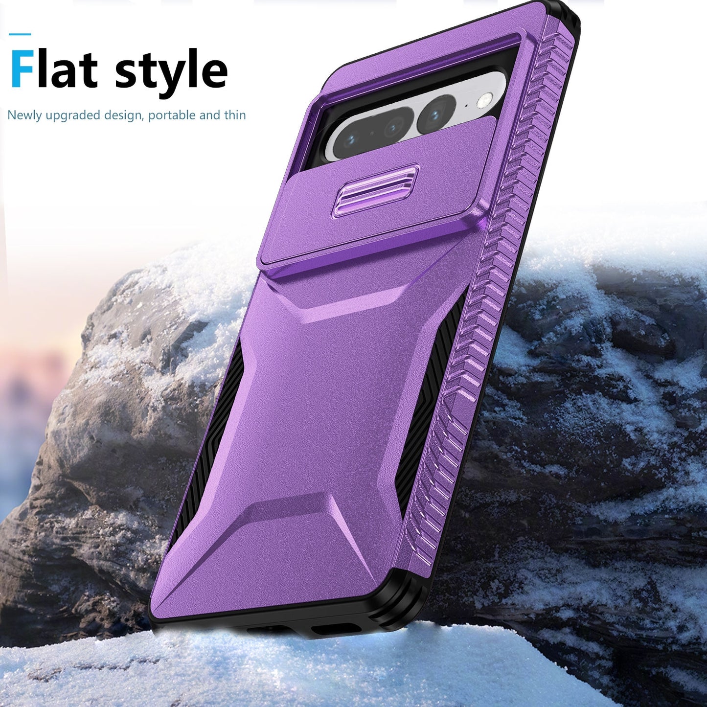 Google Pixel 7 Pro Phone Case with Sliding Camshield | Military-Grade TPU & PC Protective Anti-Scratch Anti-Skid Cover, Durable Shockproof Design