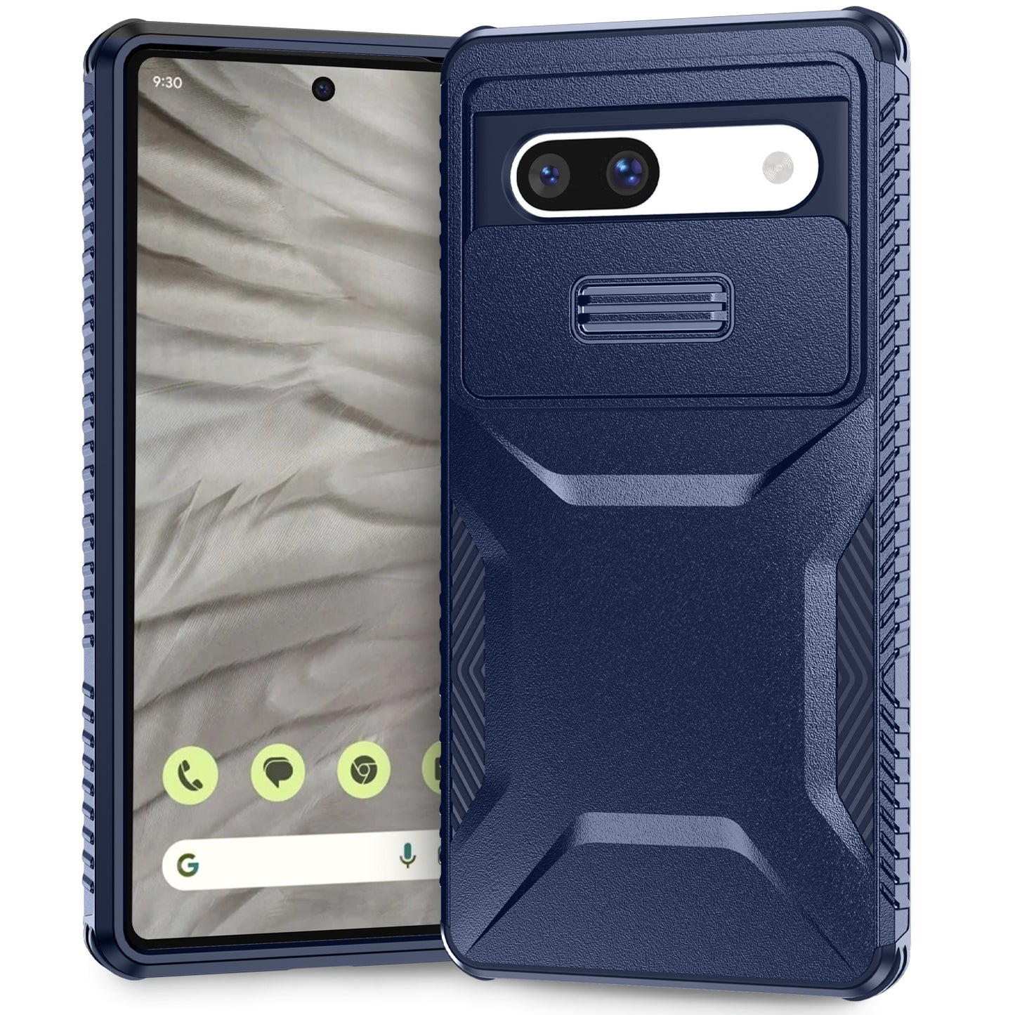 Google Pixel 7a Phone Case with Sliding Camshield | Military-Grade TPU & PC Protective Anti-Scratch Anti-Skid Cover, Durable Shockproof Design