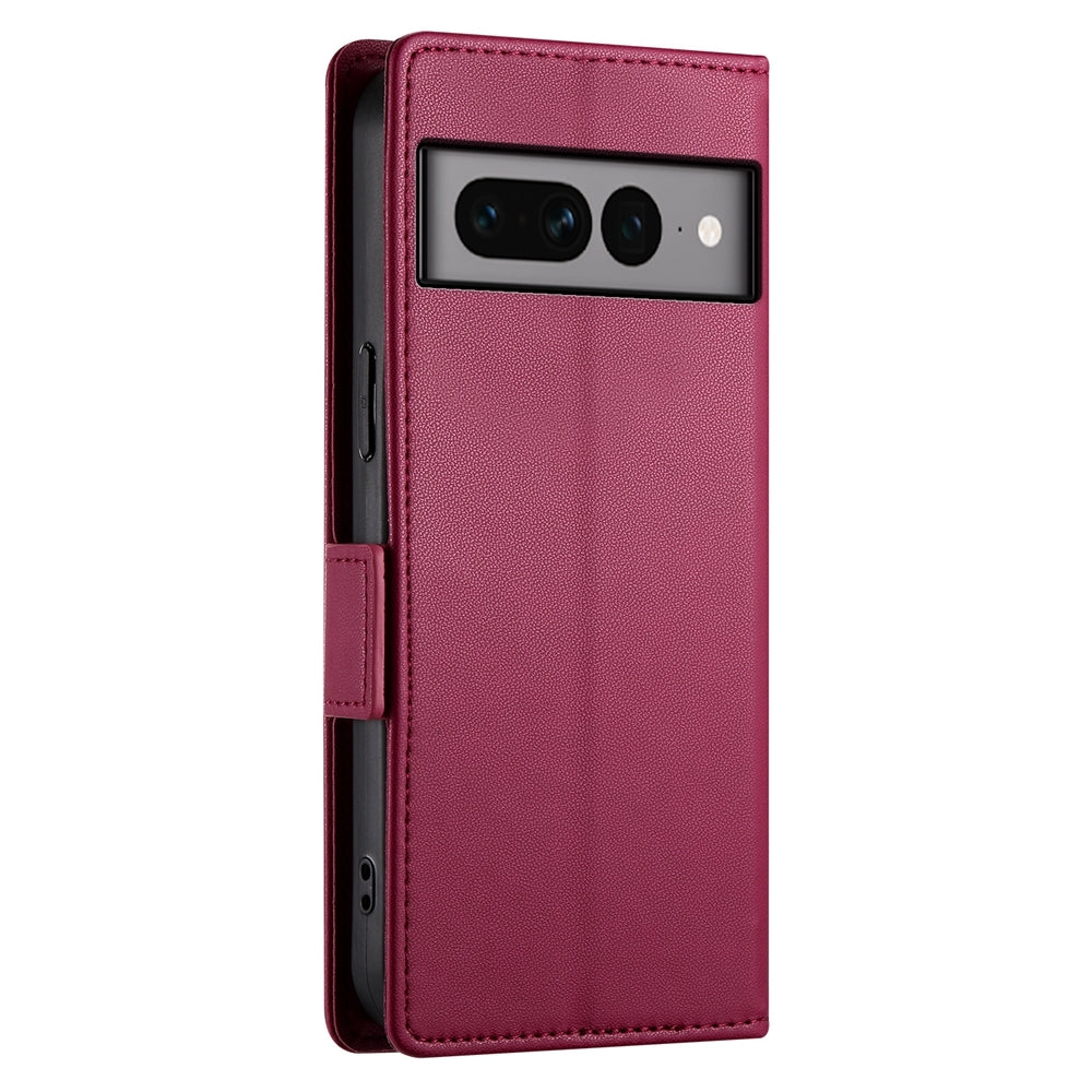 Google Pixel 7 Pro Magnetic Leather Wallet Case with Card Slots, Stand Function & Full Protection