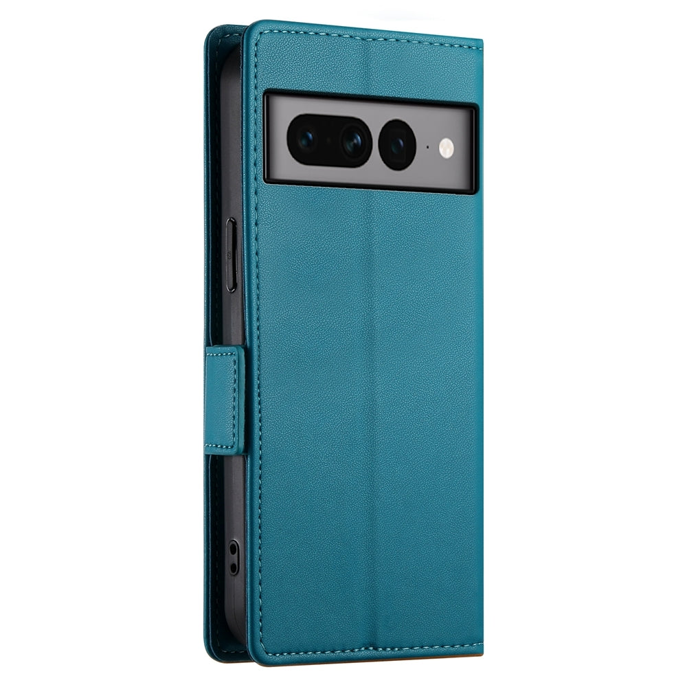 Google Pixel 7 Pro Magnetic Leather Wallet Case with Card Slots, Stand Function & Full Protection