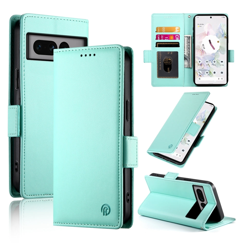 Google Pixel 7 Pro Magnetic Leather Wallet Case with Card Slots, Stand Function & Full Protection