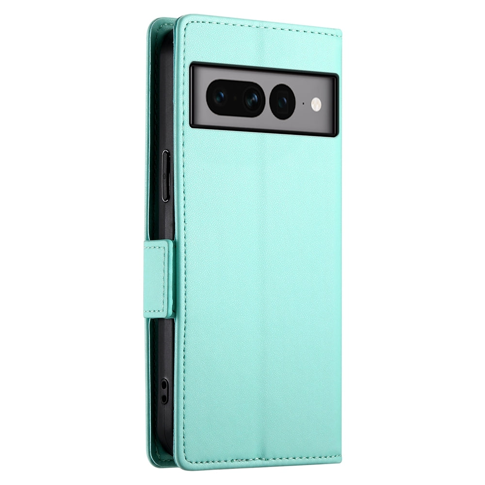 Google Pixel 7 Pro Magnetic Leather Wallet Case with Card Slots, Stand Function & Full Protection