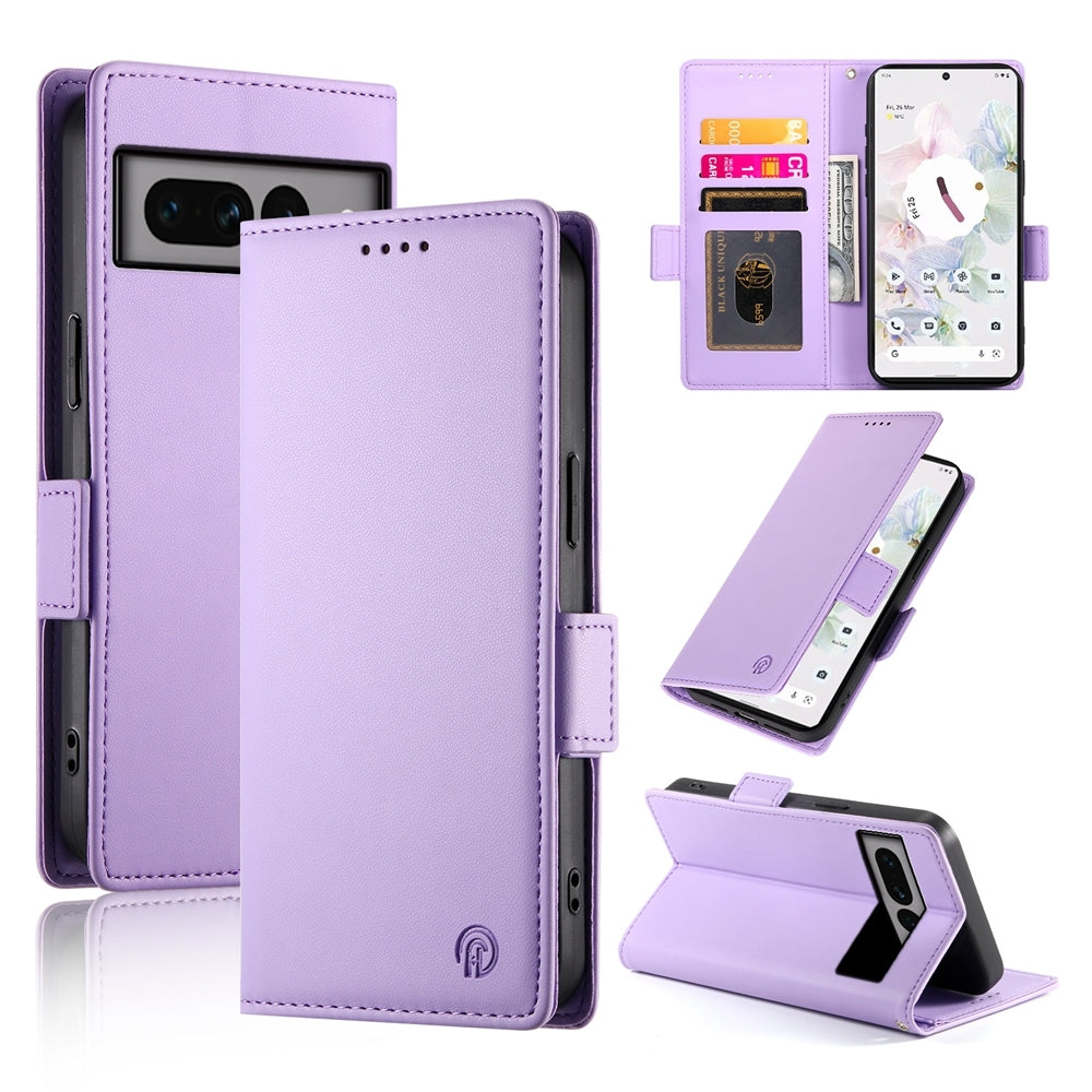 Google Pixel 7 Pro Magnetic Leather Wallet Case with Card Slots, Stand Function & Full Protection