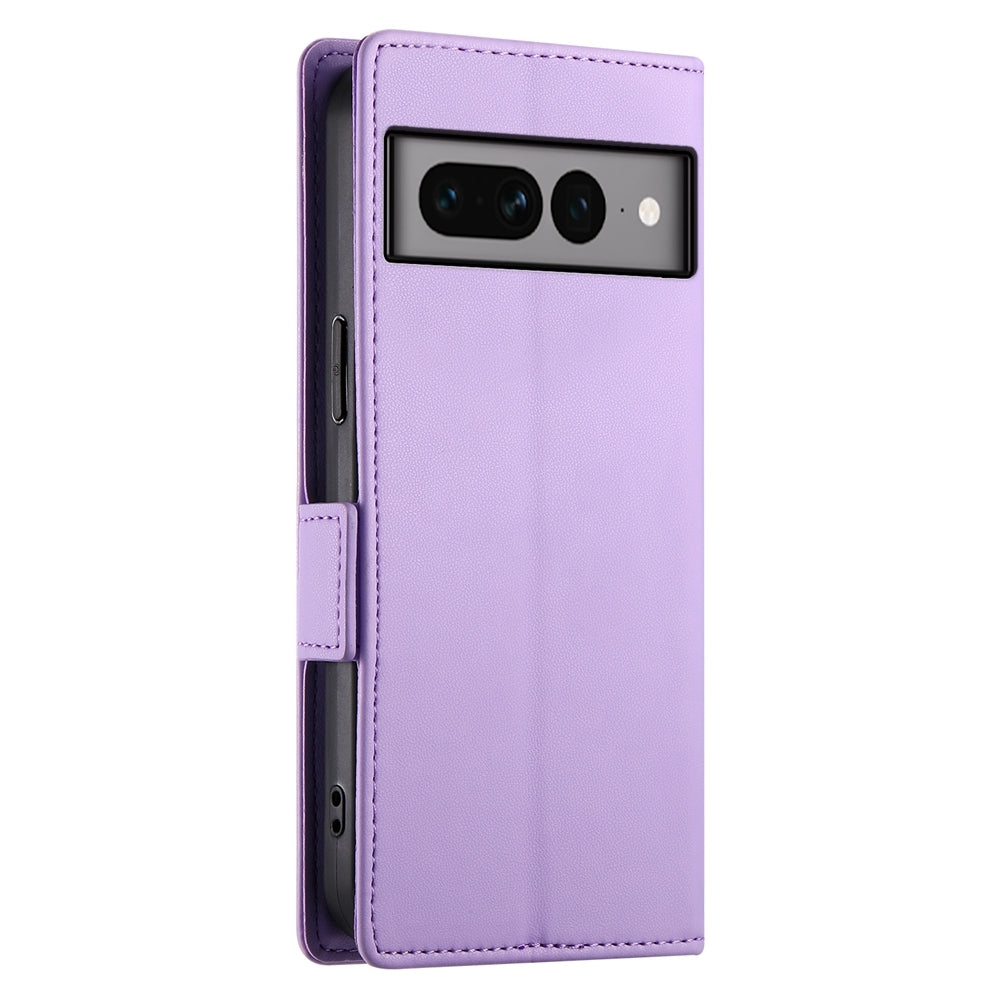 Google Pixel 7 Pro Magnetic Leather Wallet Case with Card Slots, Stand Function & Full Protection