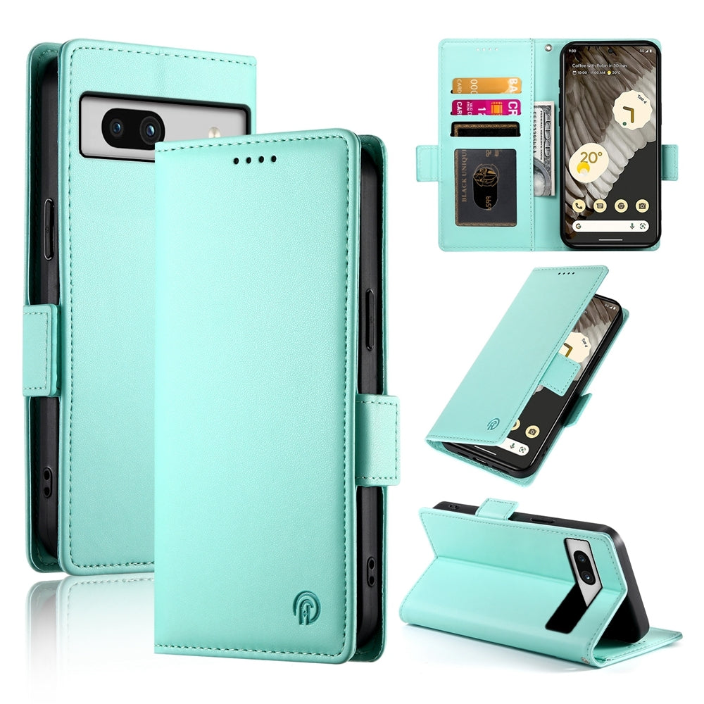 Google Pixel 7a Magnetic Leather Wallet Case with Card Slots, Stand Function & Full Protection