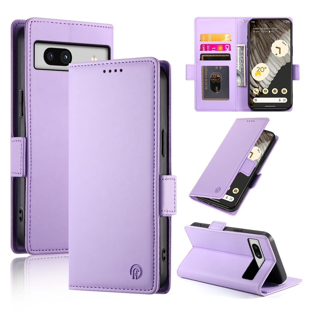 Google Pixel 7a Magnetic Leather Wallet Case with Card Slots, Stand Function & Full Protection