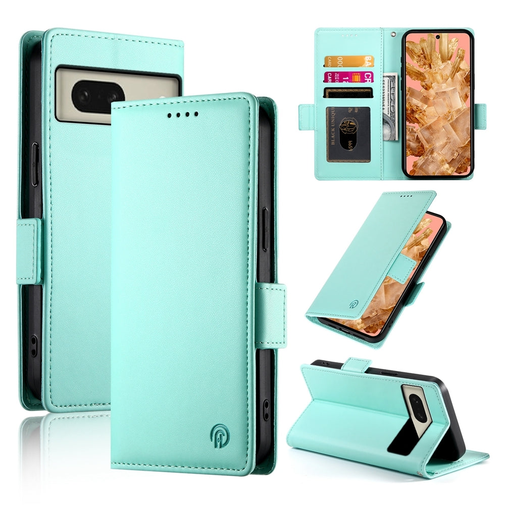 Google Pixel 8 Magnetic Leather Wallet Case with Card Slots, Stand Function & Full Protection