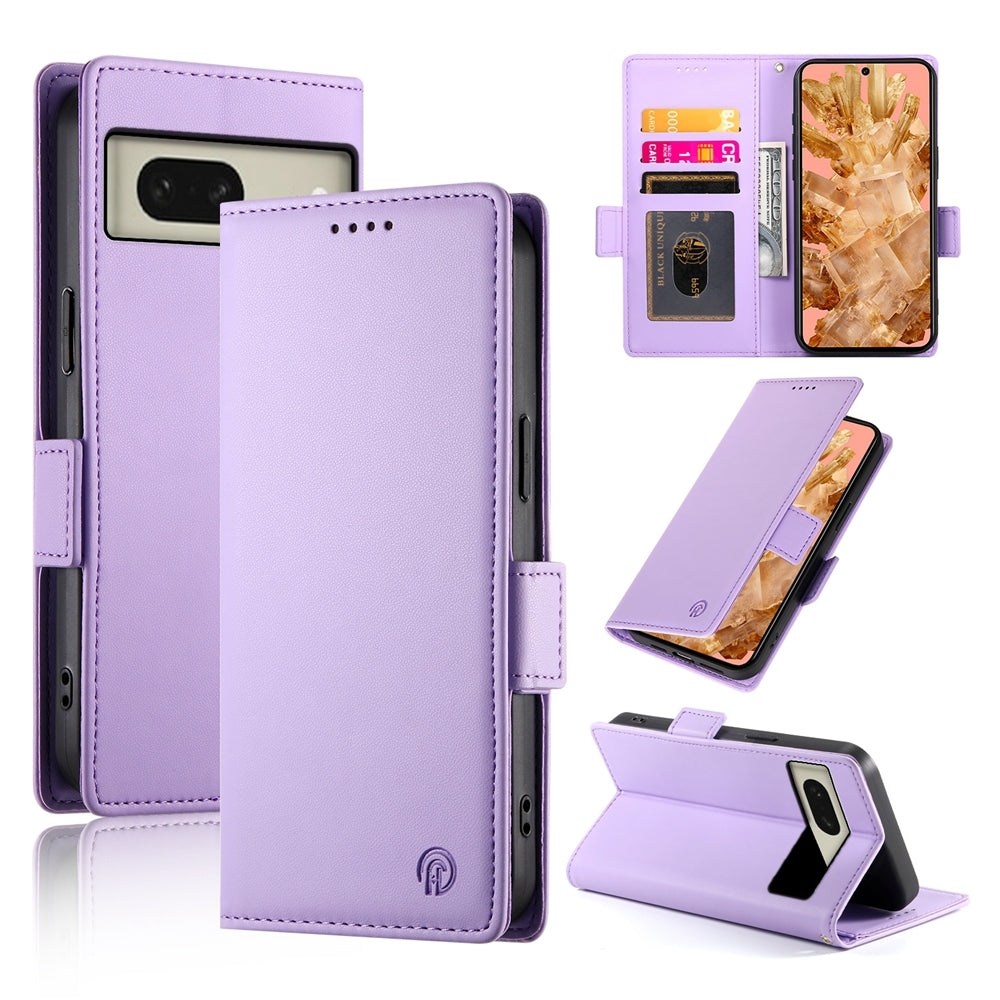 Google Pixel 8 Magnetic Leather Wallet Case with Card Slots, Stand Function & Full Protection
