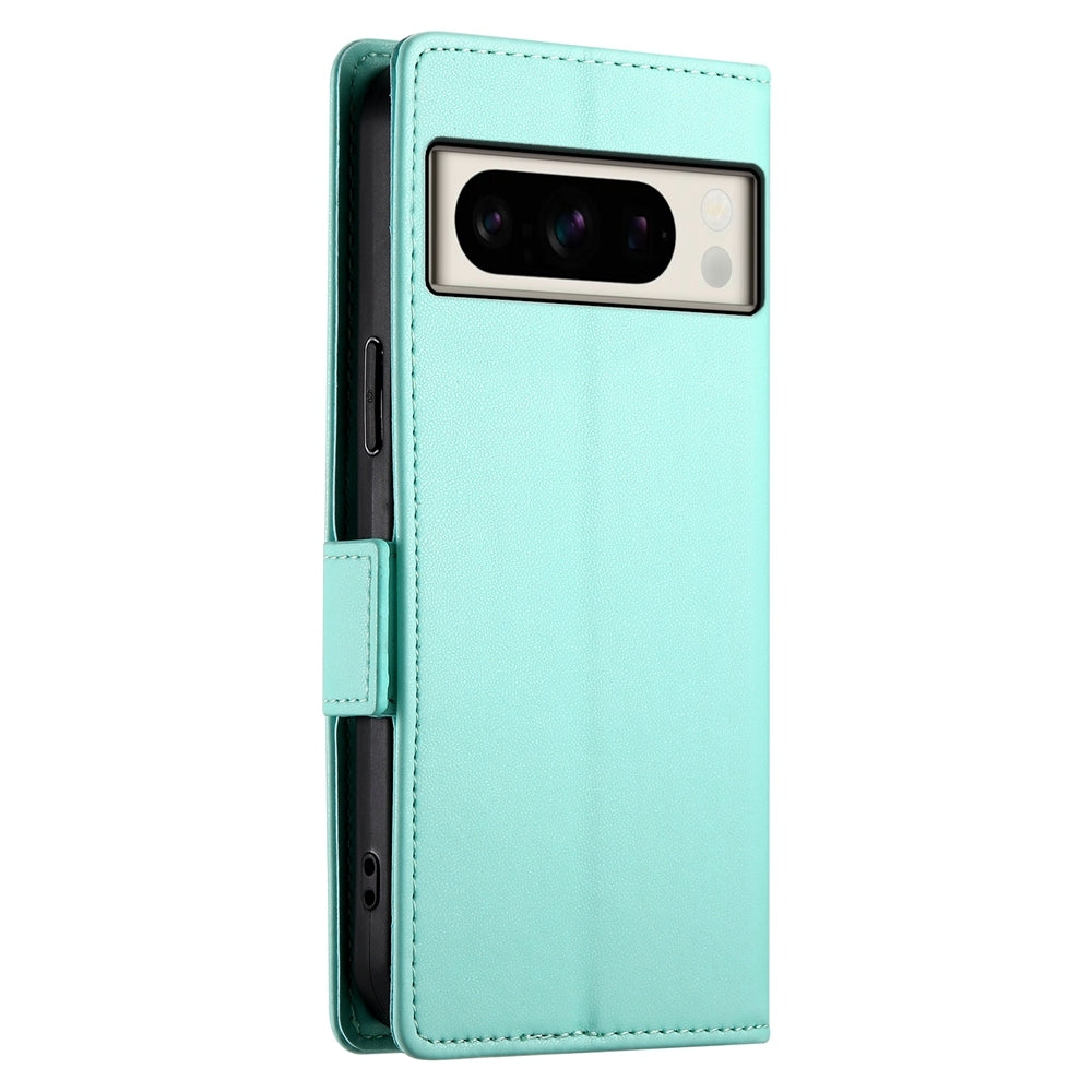 Google Pixel 8 Pro Magnetic Leather Wallet Case with Card Slots, Stand Function & Full Protection