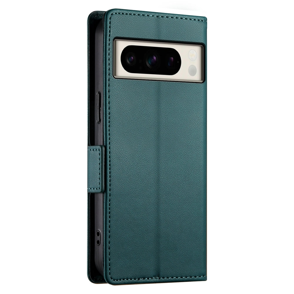 Google Pixel 8 Pro Magnetic Leather Wallet Case with Card Slots, Stand Function & Full Protection
