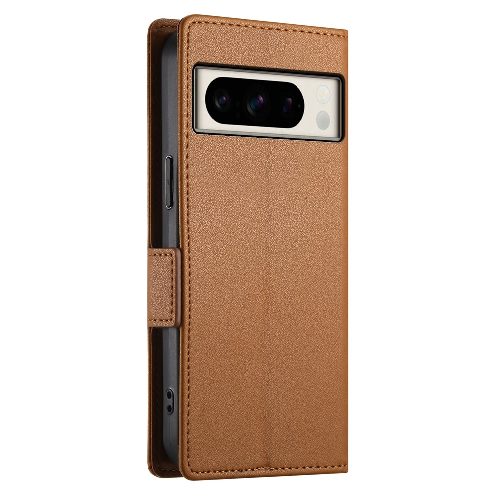 Google Pixel 8 Pro Magnetic Leather Wallet Case with Card Slots, Stand Function & Full Protection
