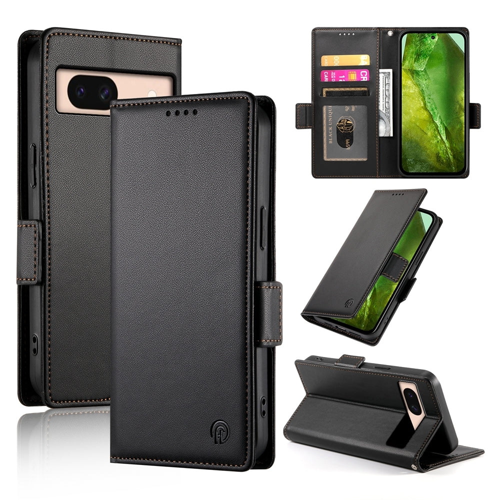 Google Pixel 8a Magnetic Leather Wallet Case with Card Slots, Stand Function & Full Protection