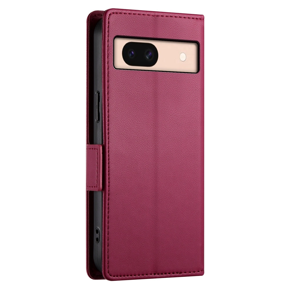 Google Pixel 8a Magnetic Leather Wallet Case with Card Slots, Stand Function & Full Protection