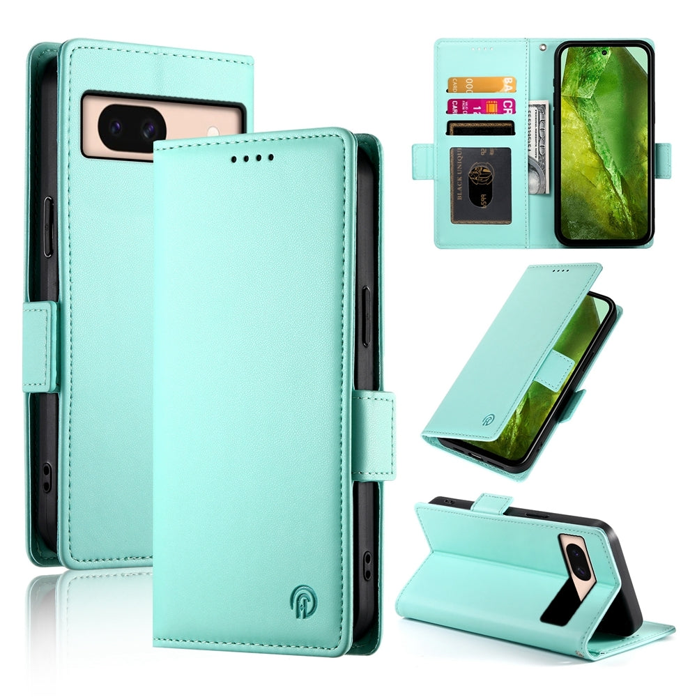 Google Pixel 8a Magnetic Leather Wallet Case with Card Slots, Stand Function & Full Protection