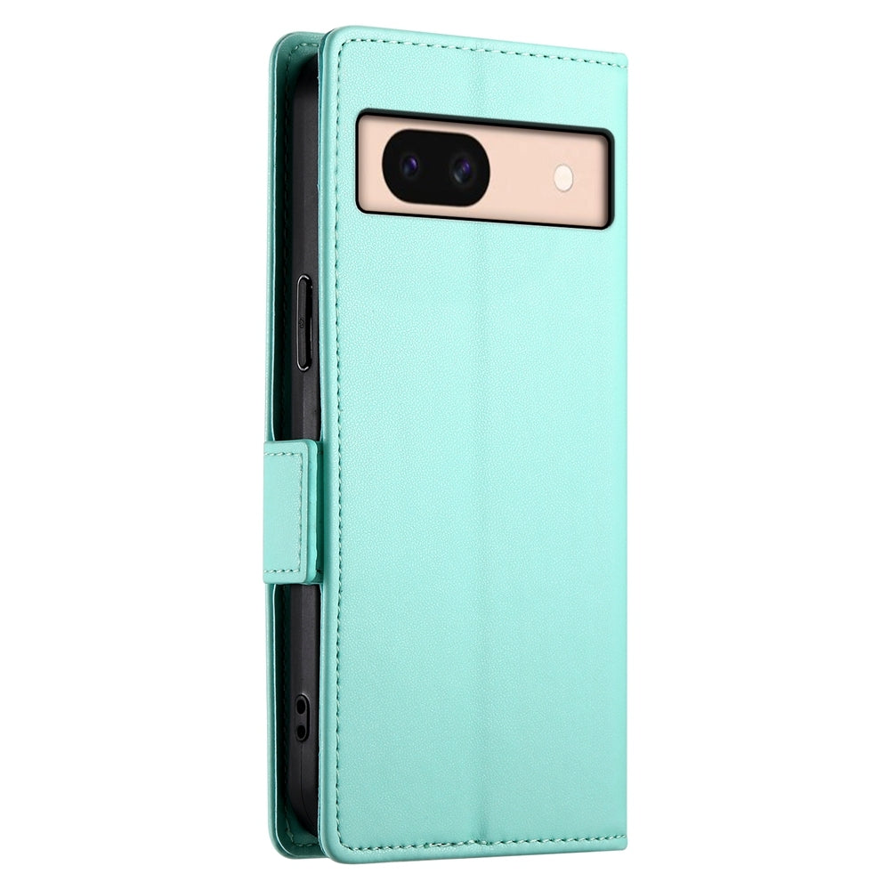 Google Pixel 8a Magnetic Leather Wallet Case with Card Slots, Stand Function & Full Protection