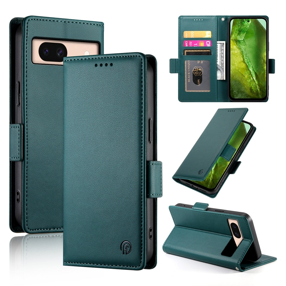 Google Pixel 8a Magnetic Leather Wallet Case with Card Slots, Stand Function & Full Protection