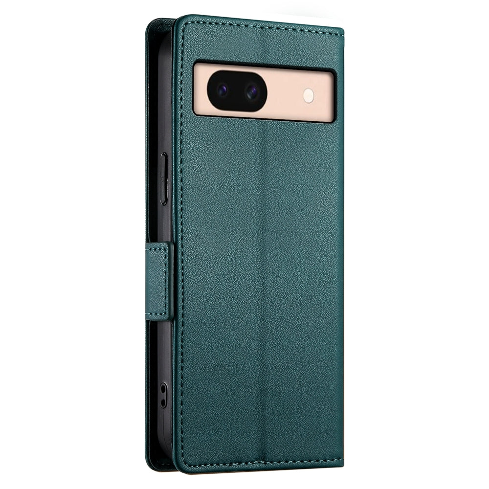 Google Pixel 8a Magnetic Leather Wallet Case with Card Slots, Stand Function & Full Protection