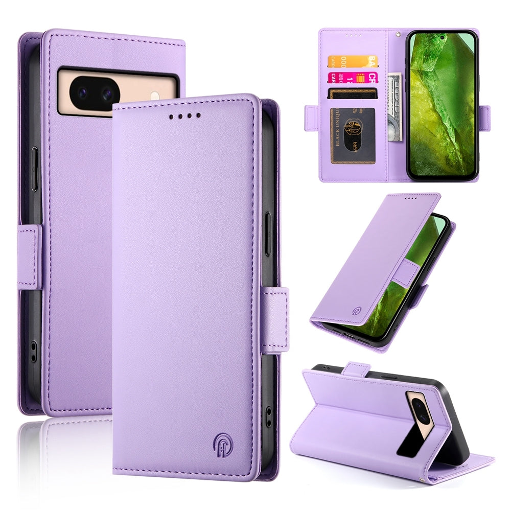 Google Pixel 8a Magnetic Leather Wallet Case with Card Slots, Stand Function & Full Protection