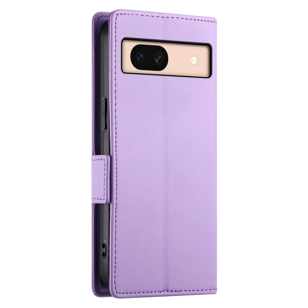 Google Pixel 8a Magnetic Leather Wallet Case with Card Slots, Stand Function & Full Protection