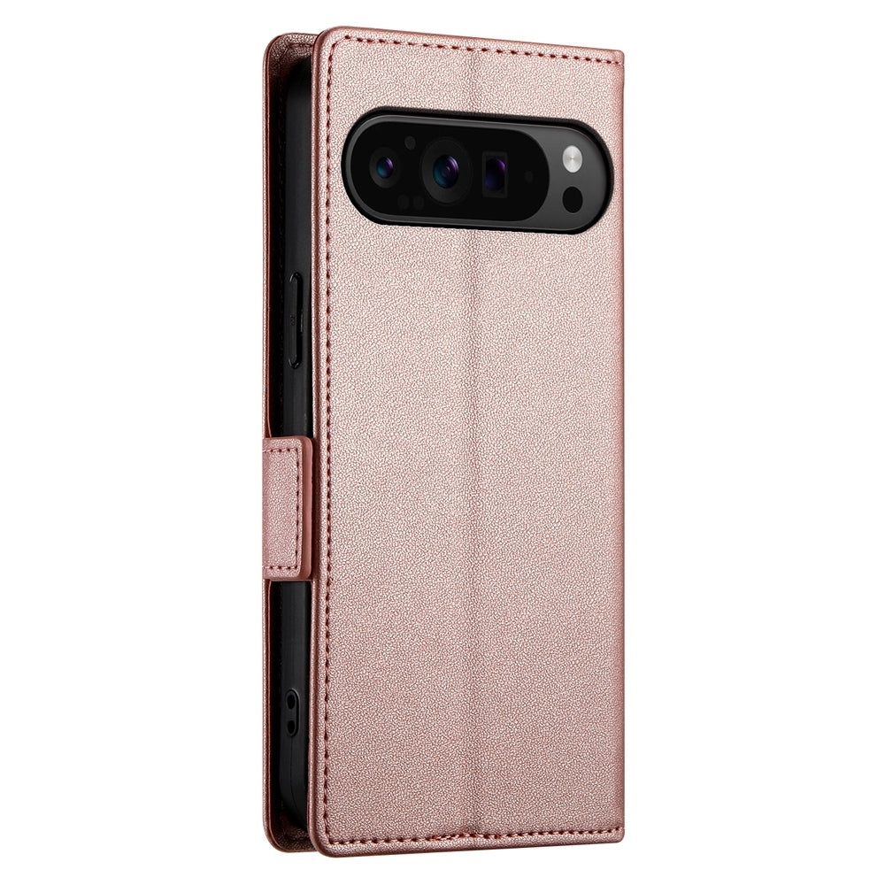 Google Pixel 9 Pro Magnetic Leather Wallet Case with Card Slots, Stand Function & Full Protection