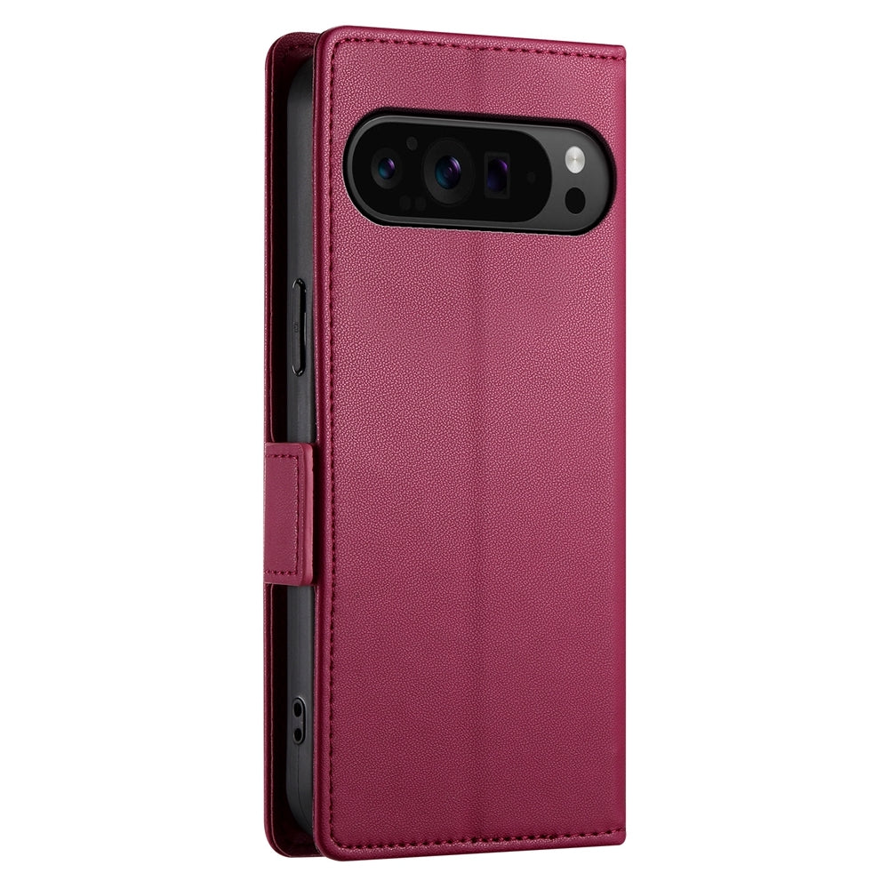 Google Pixel 9 Pro Magnetic Leather Wallet Case with Card Slots, Stand Function & Full Protection