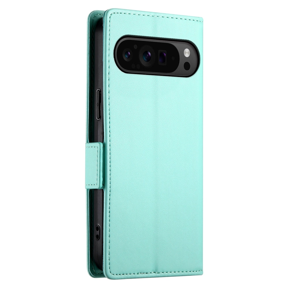 Google Pixel 9 Pro Magnetic Leather Wallet Case with Card Slots, Stand Function & Full Protection