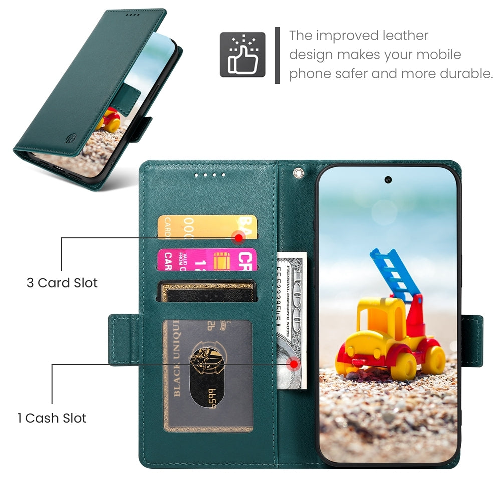 Google Pixel 9 Pro Magnetic Leather Wallet Case with Card Slots, Stand Function & Full Protection