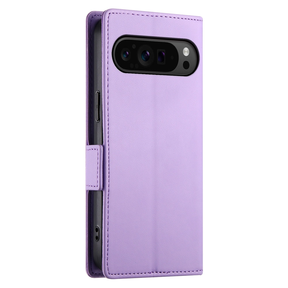 Google Pixel 9 Pro Magnetic Leather Wallet Case with Card Slots, Stand Function & Full Protection