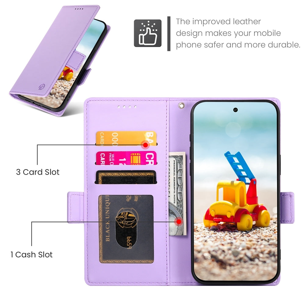 Google Pixel 9 Pro Magnetic Leather Wallet Case with Card Slots, Stand Function & Full Protection