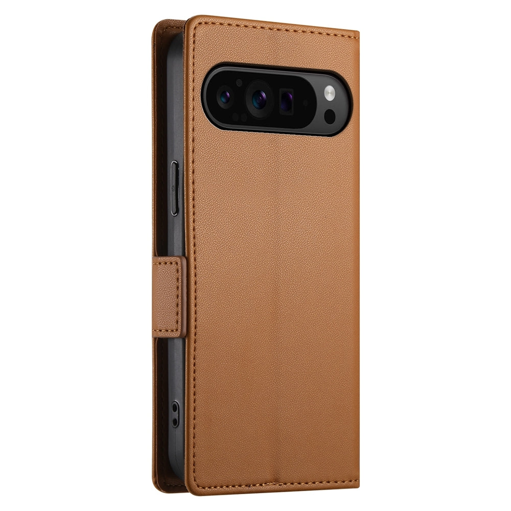 Google Pixel 9 Pro Magnetic Leather Wallet Case with Card Slots, Stand Function & Full Protection