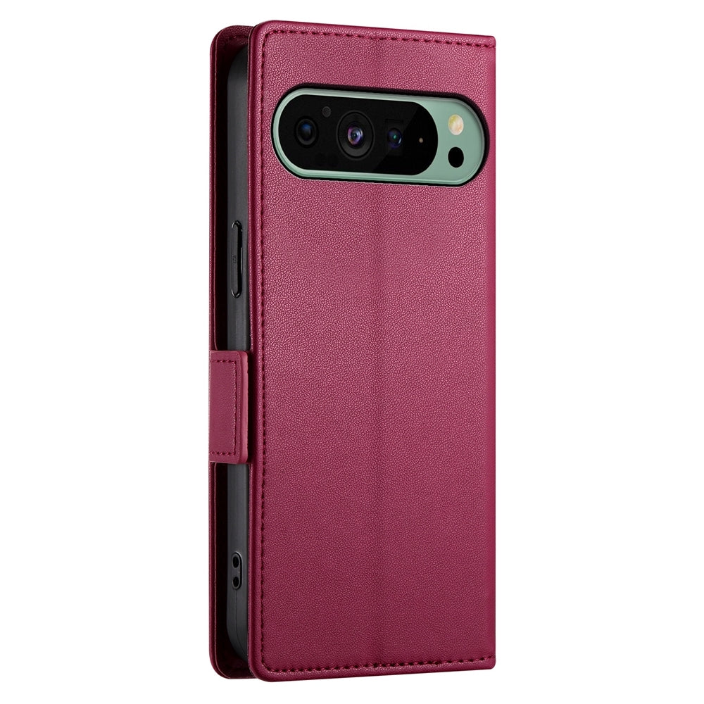 Google Pixel 9 Magnetic Leather Wallet Case with Card Slots, Stand Function & Full Protection