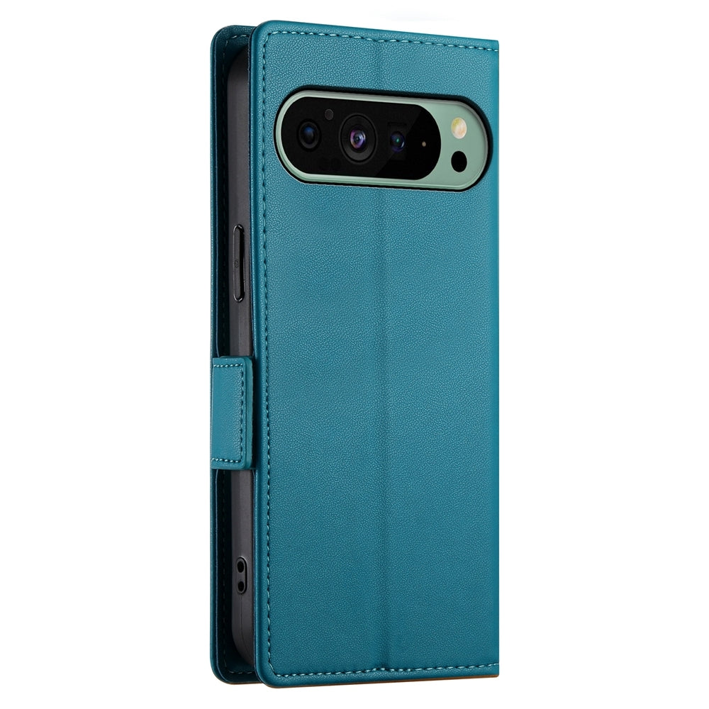 Google Pixel 9 Magnetic Leather Wallet Case with Card Slots, Stand Function & Full Protection