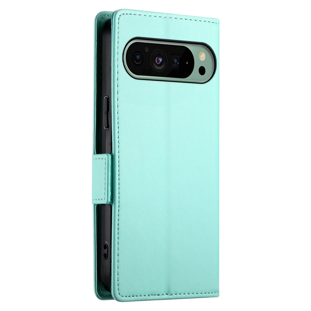 Google Pixel 9 Magnetic Leather Wallet Case with Card Slots, Stand Function & Full Protection