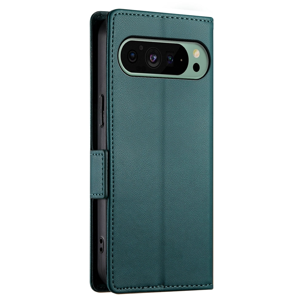 Google Pixel 9 Magnetic Leather Wallet Case with Card Slots, Stand Function & Full Protection