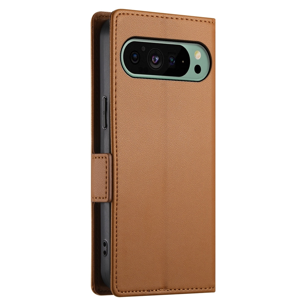 Google Pixel 9 Magnetic Leather Wallet Case with Card Slots, Stand Function & Full Protection