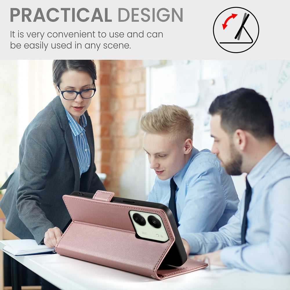 Xiaomi Redmi 13C 4G Magnetic Leather Wallet Case with Card Slots, Stand Function & Full Protection