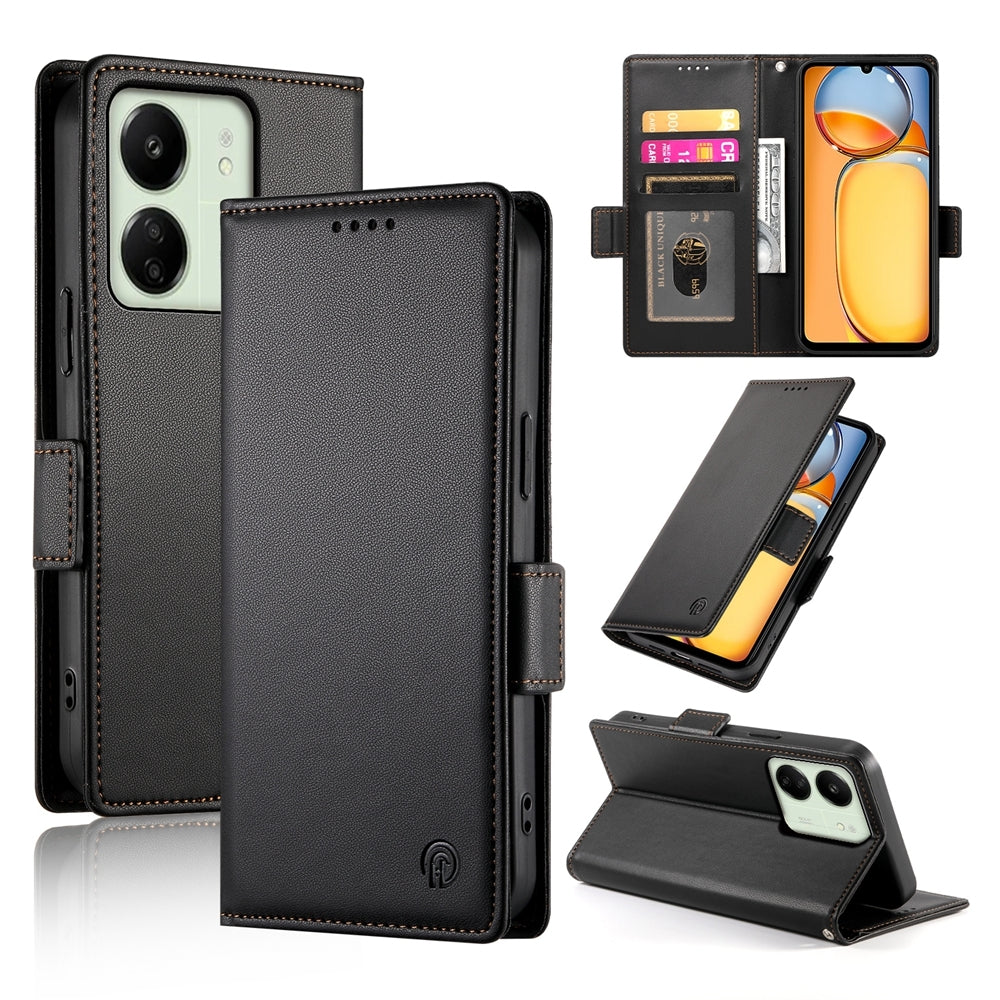 Xiaomi Redmi 13C 4G Magnetic Leather Wallet Case with Card Slots, Stand Function & Full Protection
