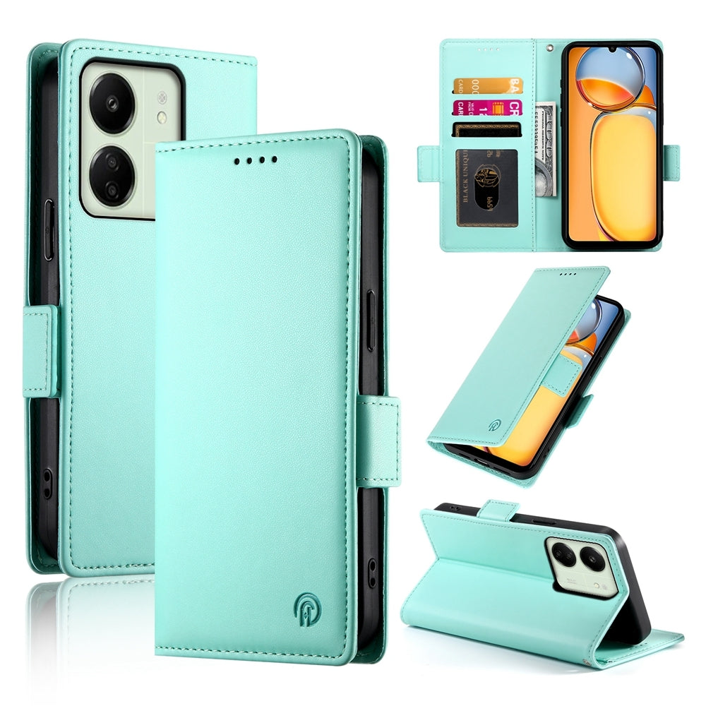 Xiaomi Redmi 13C 4G Magnetic Leather Wallet Case with Card Slots, Stand Function & Full Protection