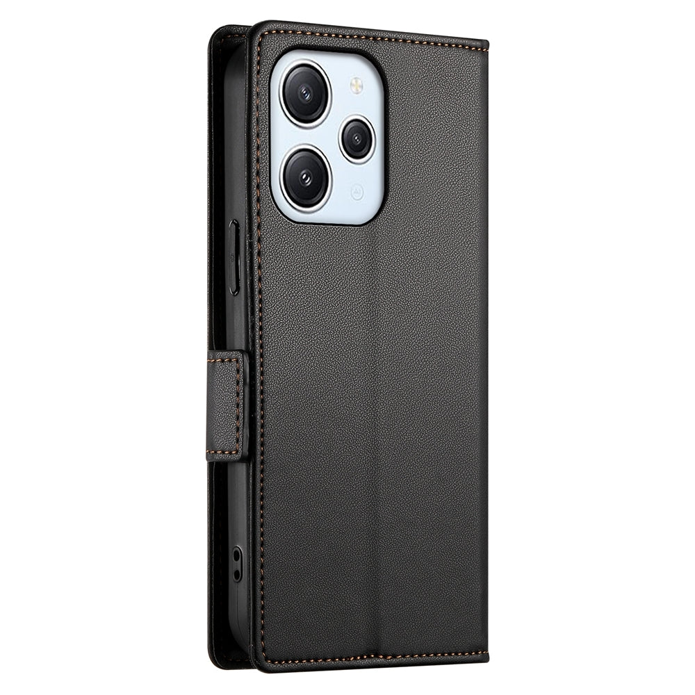 Xiaomi Redmi Note 12R Magnetic Leather Wallet Case with Card Slots, Stand Function & Full Protection