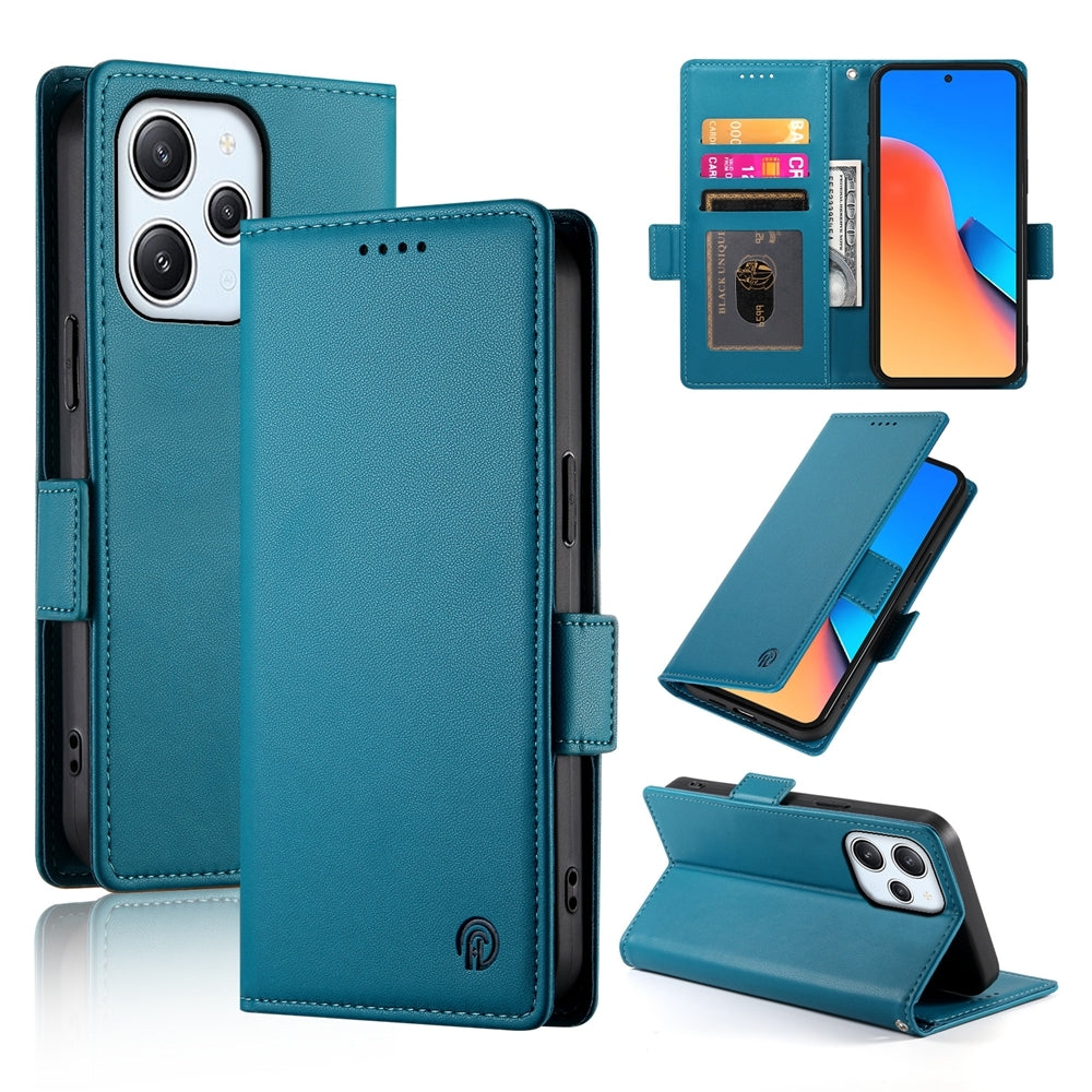 Xiaomi Redmi Note 12R Magnetic Leather Wallet Case with Card Slots, Stand Function & Full Protection
