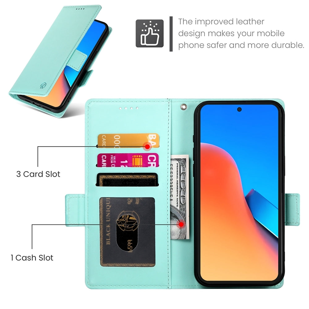 Xiaomi Redmi Note 12R Magnetic Leather Wallet Case with Card Slots, Stand Function & Full Protection