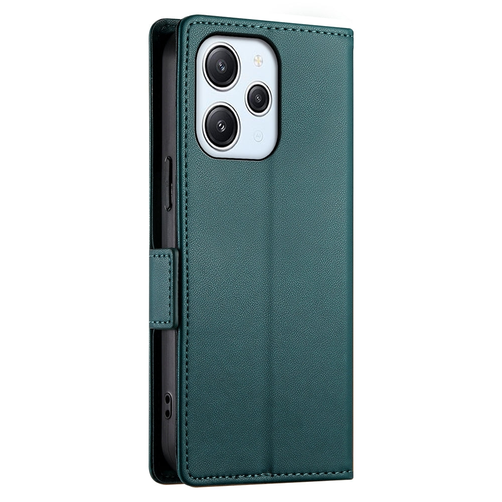 Xiaomi Redmi Note 12R Magnetic Leather Wallet Case with Card Slots, Stand Function & Full Protection