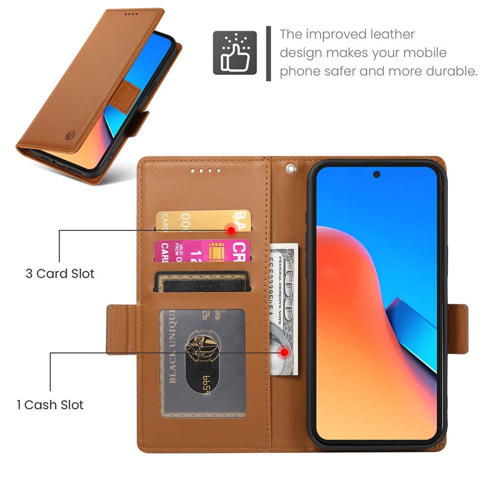 Xiaomi Redmi Note 12R Magnetic Leather Wallet Case with Card Slots, Stand Function & Full Protection