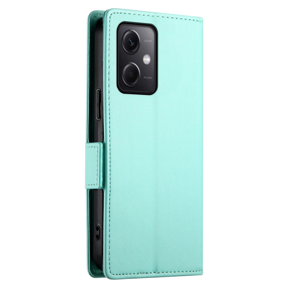 Xiaomi Redmi Note 12 Global India Magnetic Leather Wallet Case with Card Slots, Stand Function & Full Protection