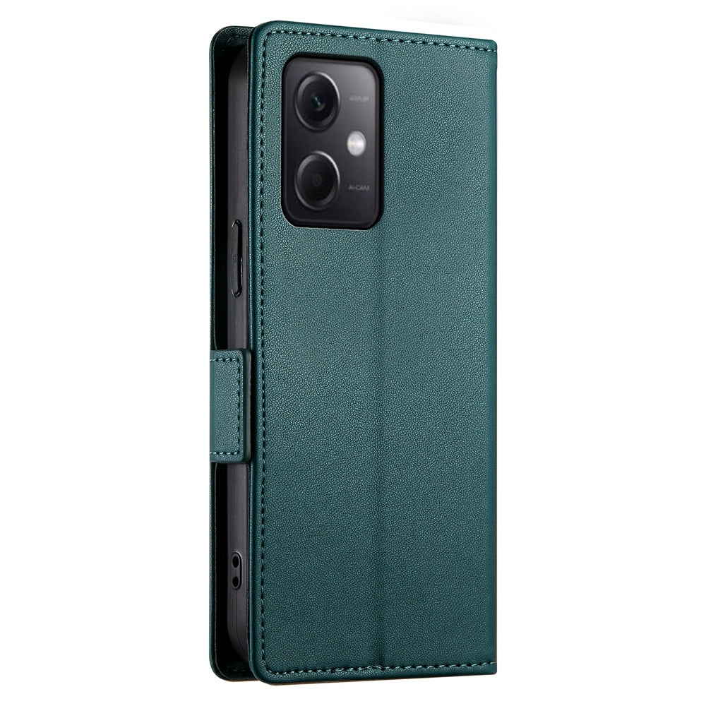Xiaomi Redmi Note 12 Global India Magnetic Leather Wallet Case with Card Slots, Stand Function & Full Protection