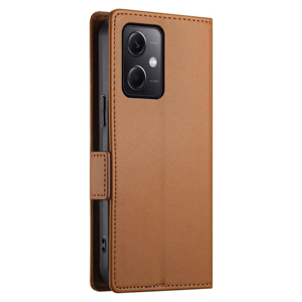 Xiaomi Redmi Note 12 Global India Magnetic Leather Wallet Case with Card Slots, Stand Function & Full Protection