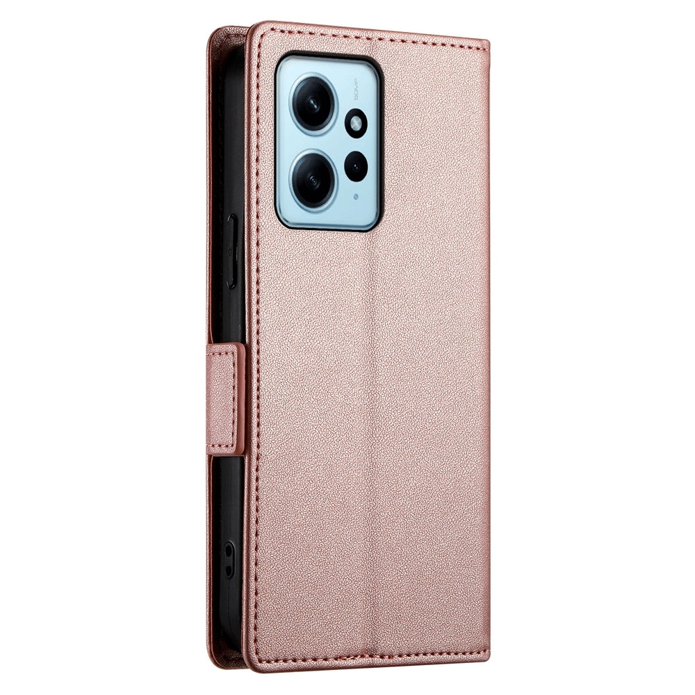 Xiaomi Redmi Note 12 4G Global Magnetic Leather Wallet Case with Card Slots, Stand Function & Full Protection