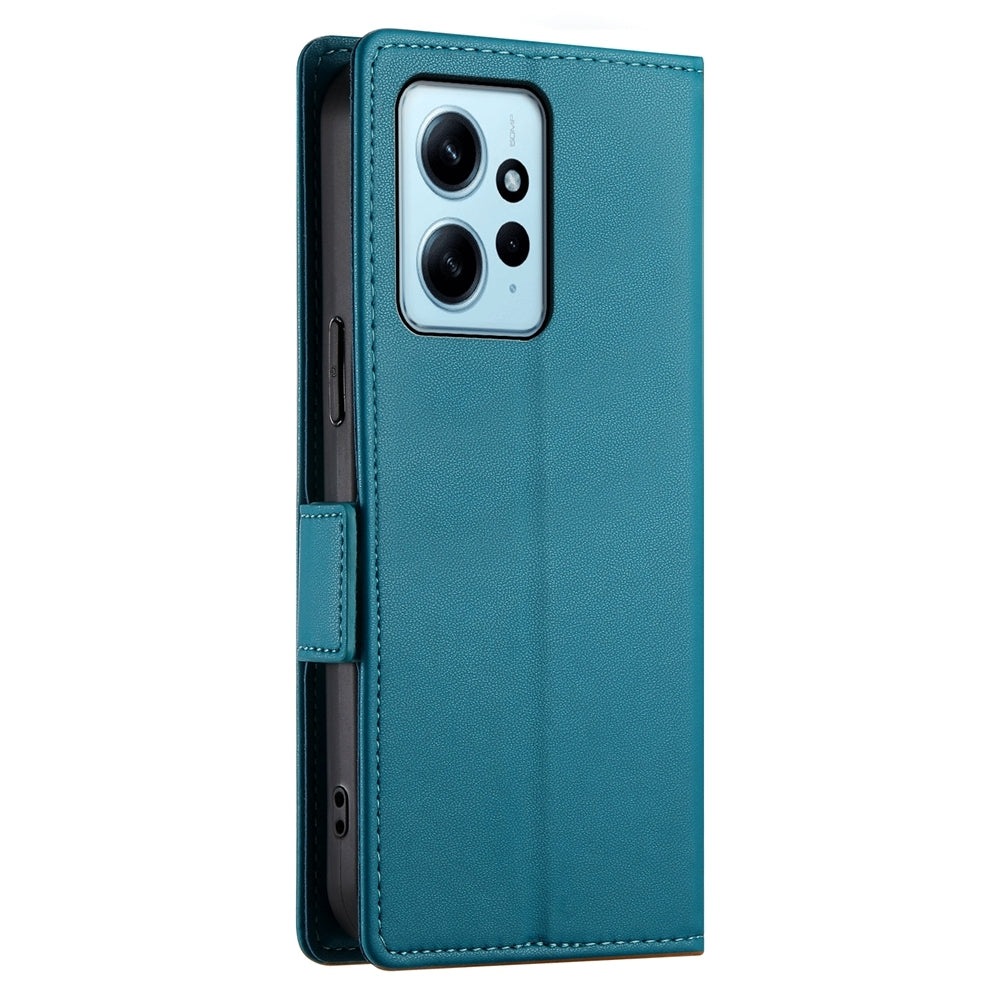 Xiaomi Redmi Note 12 4G Global Magnetic Leather Wallet Case with Card Slots, Stand Function & Full Protection