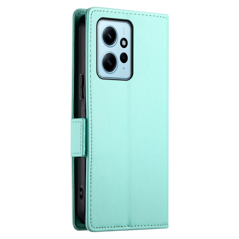 Xiaomi Redmi Note 12 4G Global Magnetic Leather Wallet Case with Card Slots, Stand Function & Full Protection