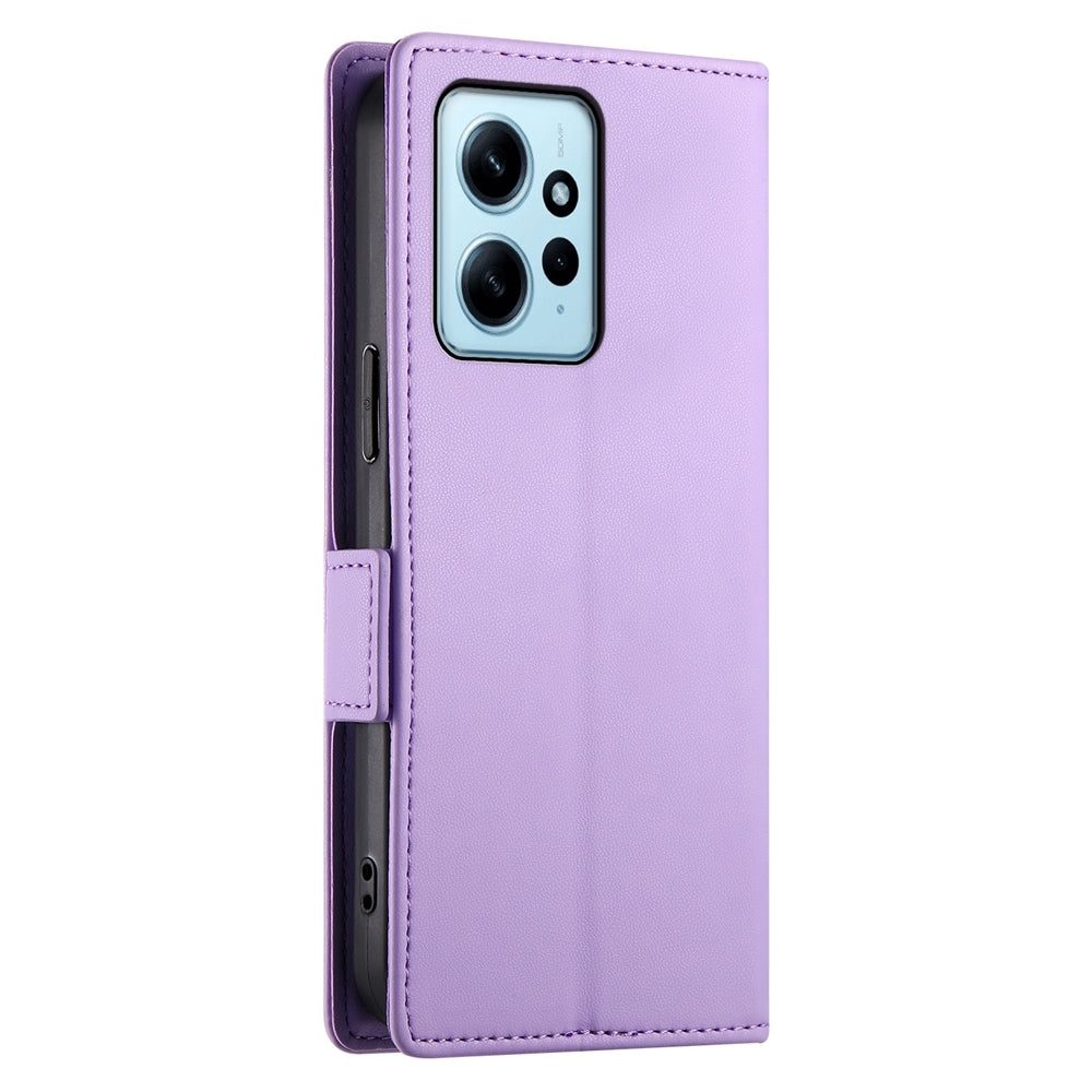 Xiaomi Redmi Note 12 4G Global Magnetic Leather Wallet Case with Card Slots, Stand Function & Full Protection